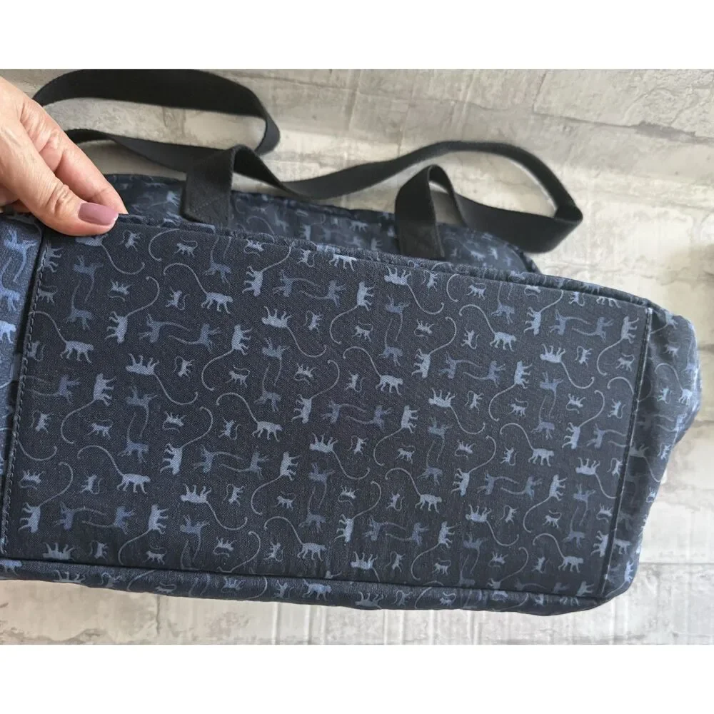 Rare Kipling Popper Diaper Bag Monkey Mania Print Nylon Utility Travel Tote